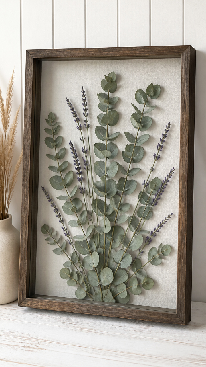 Pressed Eucalyptus Wall Frame