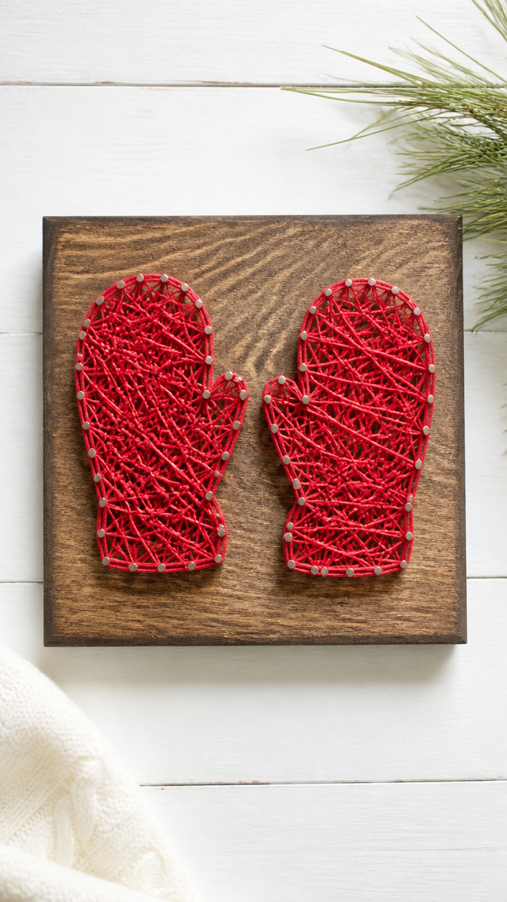 Mitten String Art