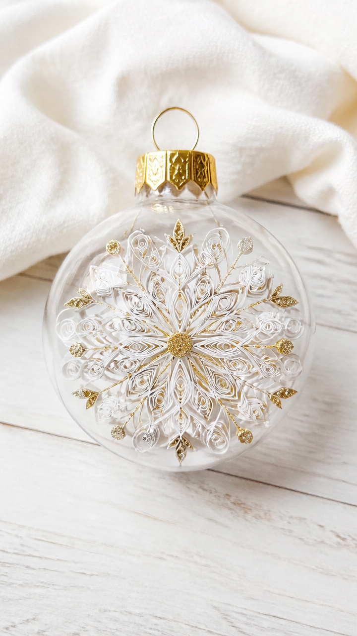 Paper Quilled Snowflake Ornaments