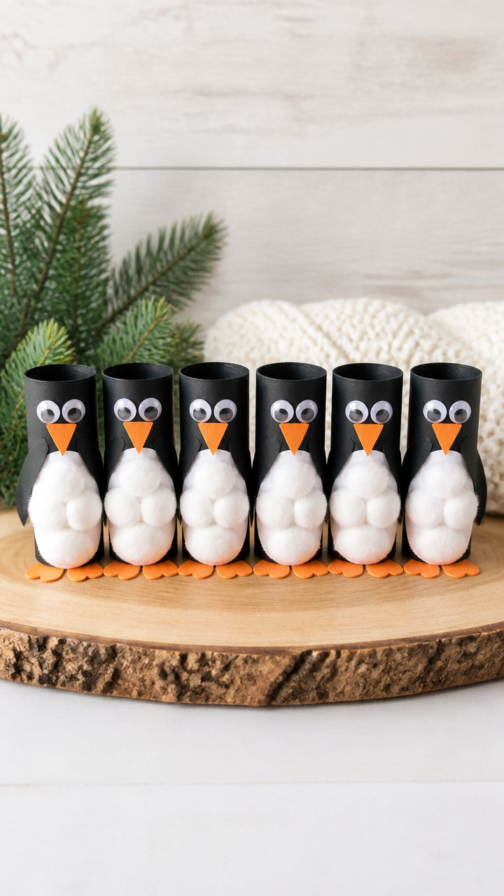 Cardboard Tube Penguins