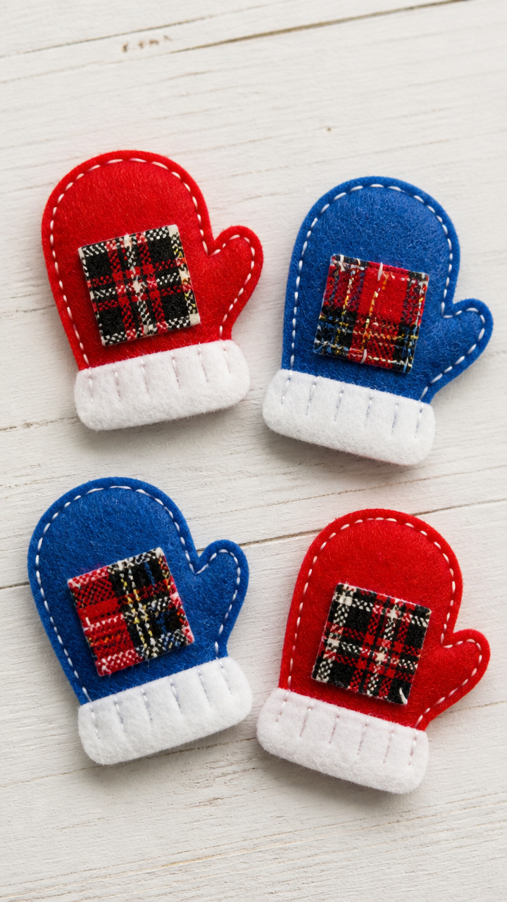 Felt Mitten Magnets