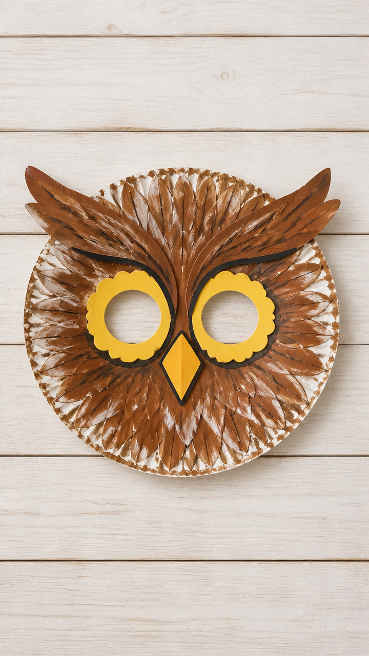 Owl Paper Plate Mask