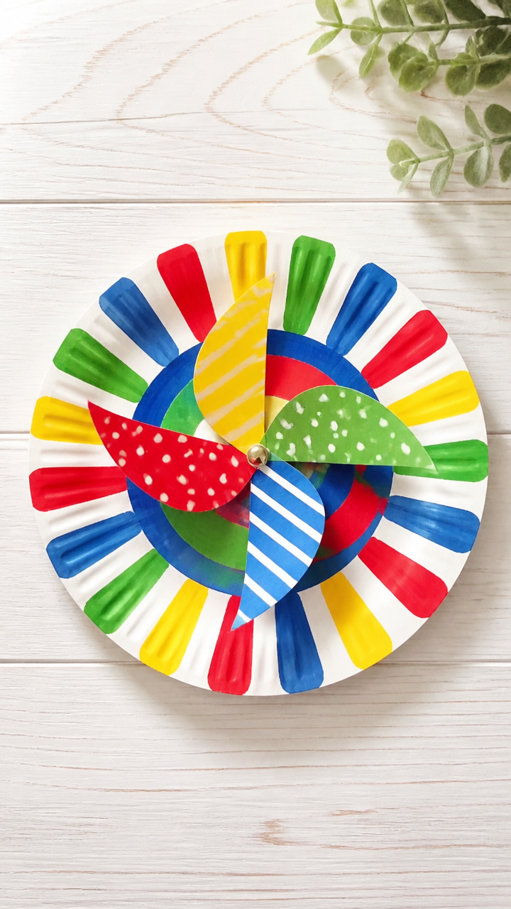 Paper Plate Wind Spinner