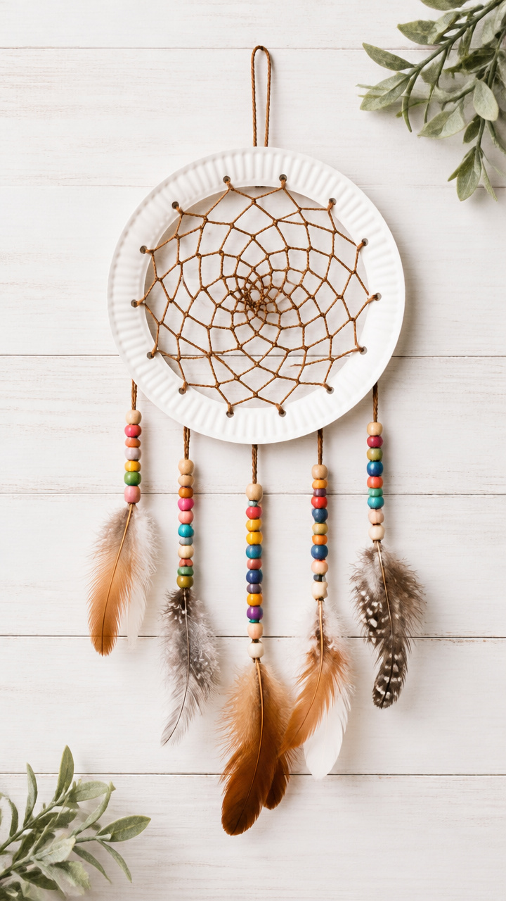 Paper Plate Dreamcatcher