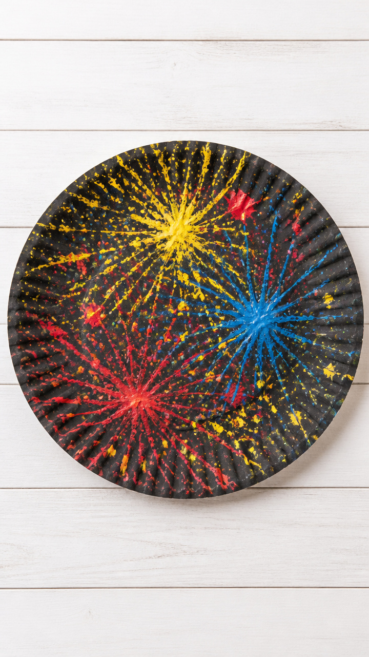 Paper Plate Firework Art