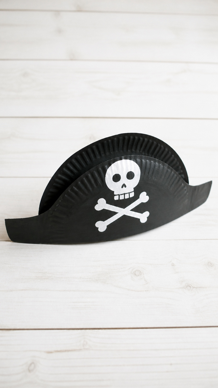 Paper Plate Pirate Hat