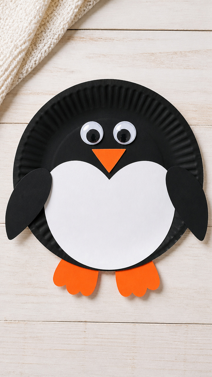 Classic Paper Plate Penguin