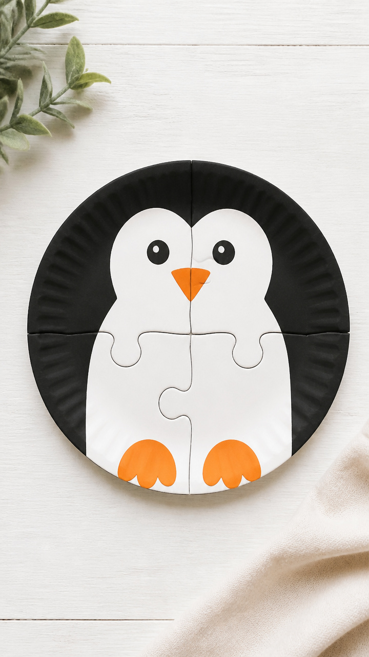 Penguin Puzzle Plate