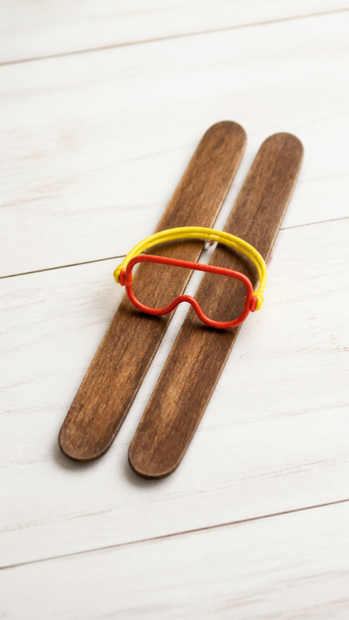 Popsicle Stick Skis with Mini Goggles