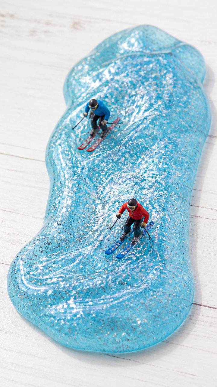 Glitter Ski Run Slime