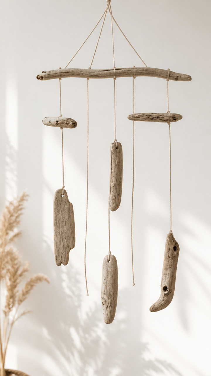 Driftwood and Linen Mobile