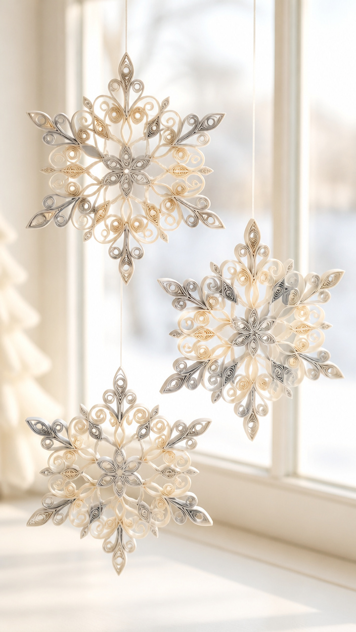Paper Quilled Snowflakes