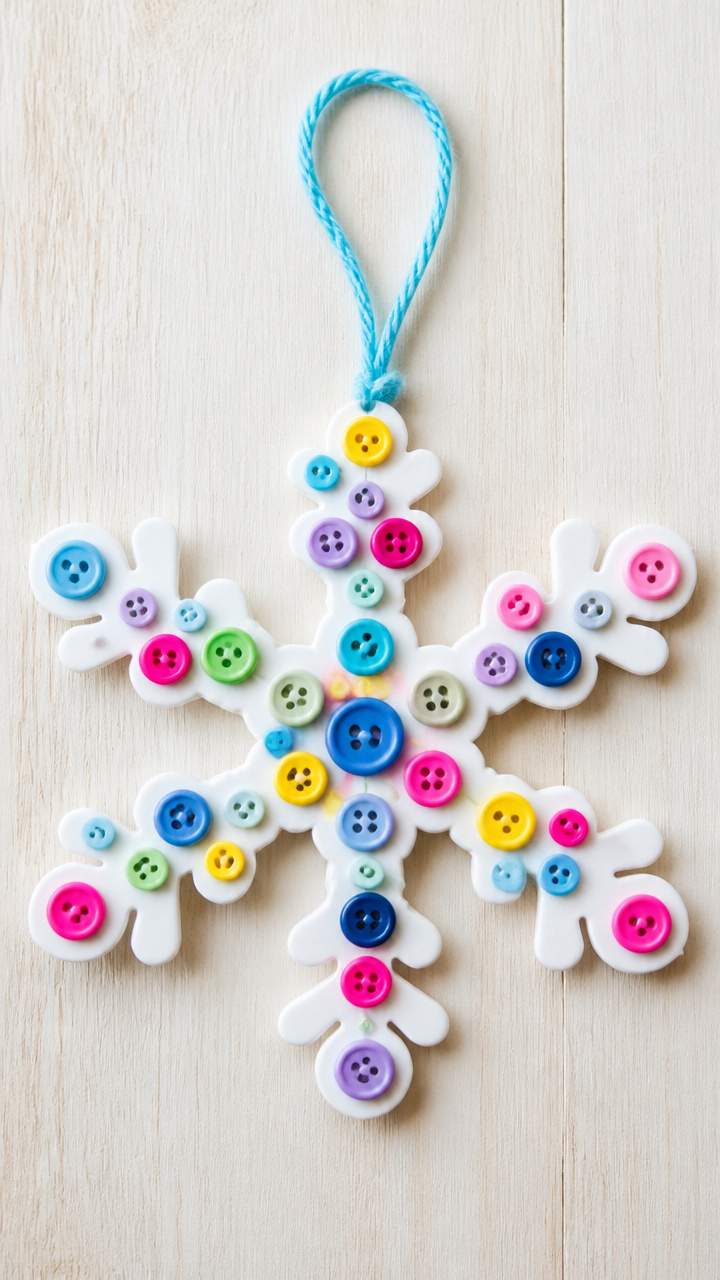 Button Blizzard Snowflakes
