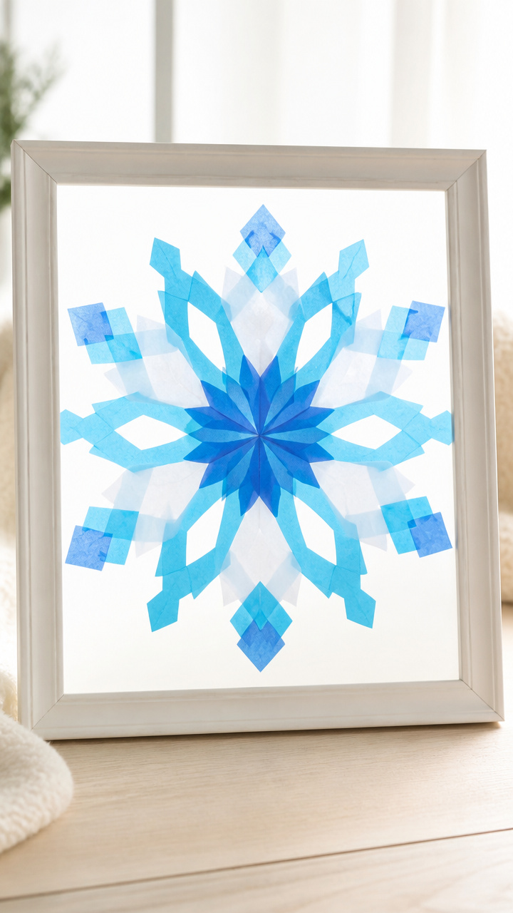 Tissue Paper Layer Snowflakes