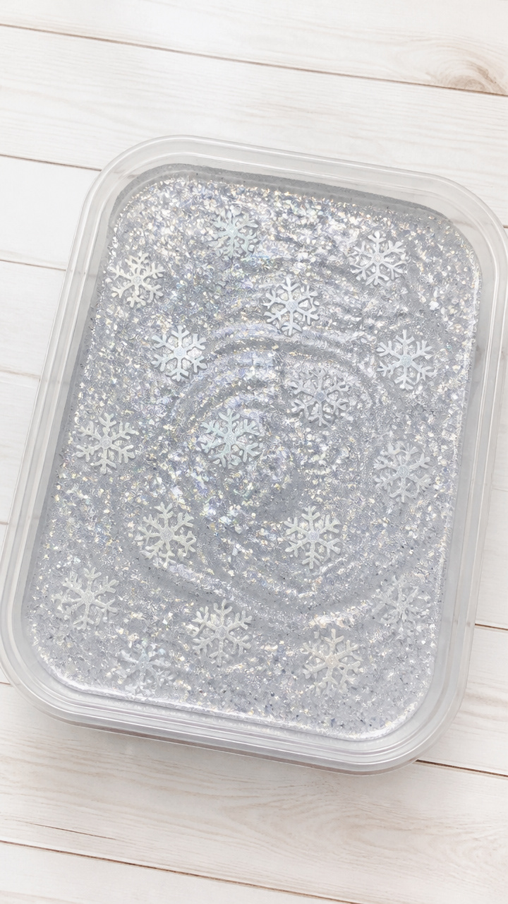 Glitter Slime Snowflake Trays