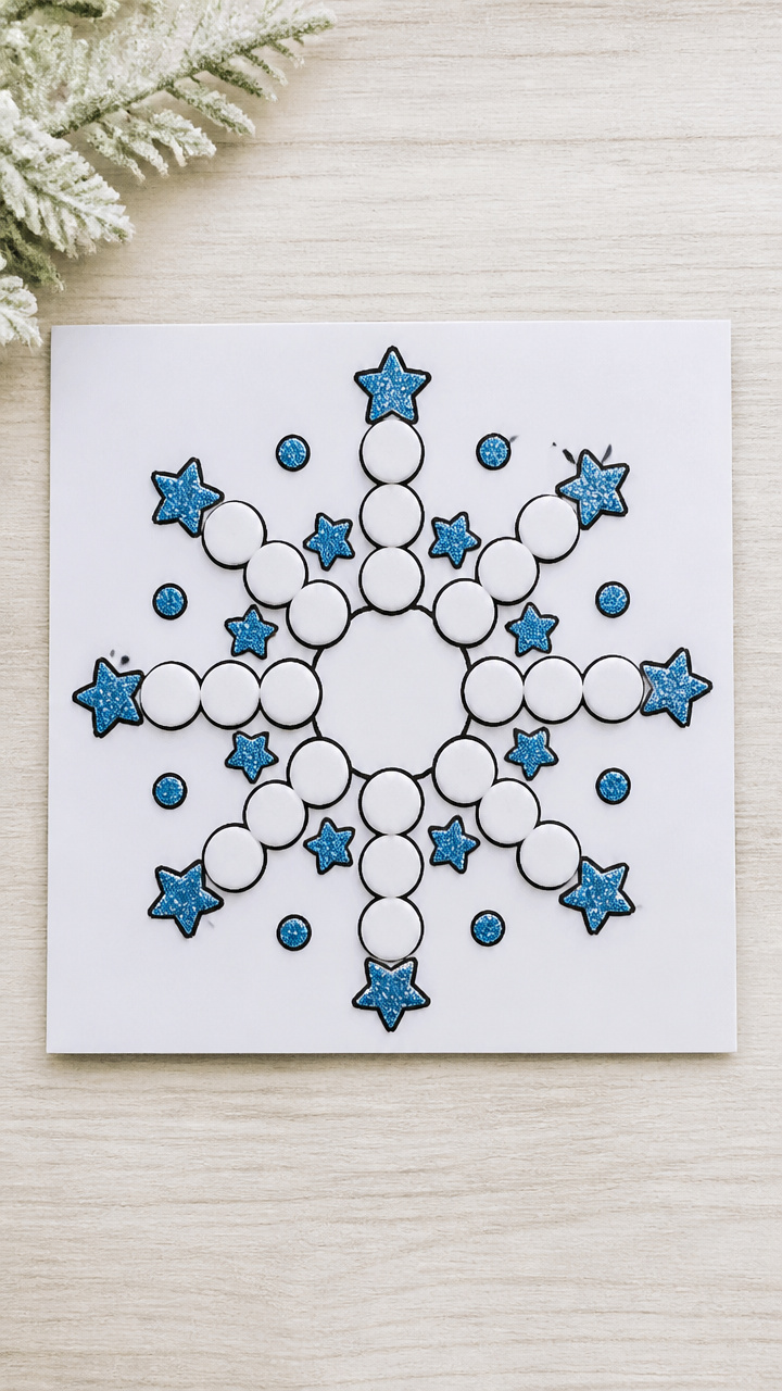 Sticker Snowflake Mosaics