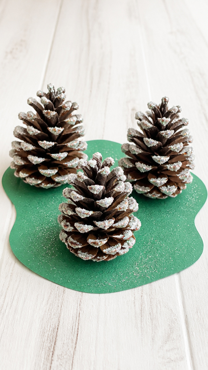 Pinecone Snowflake Trees