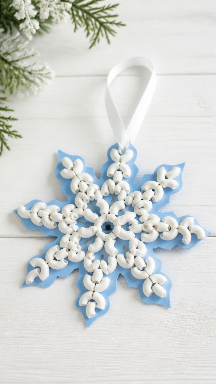 Pasta Ring Snowflakes