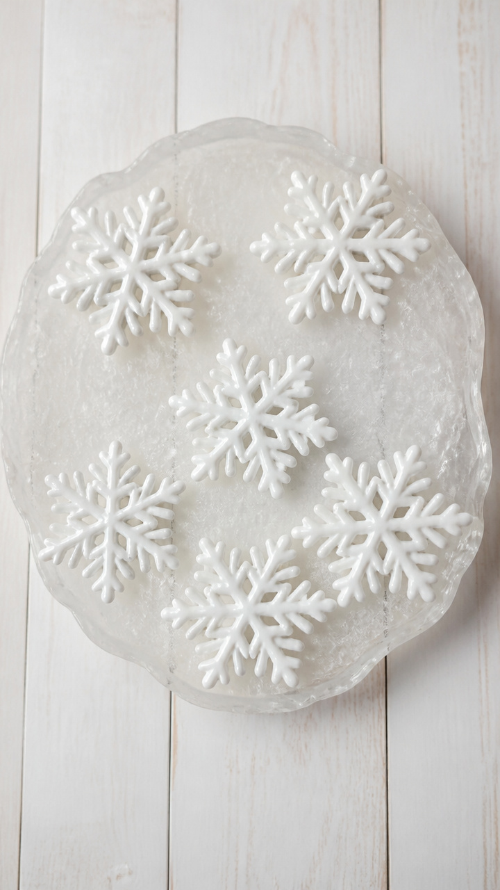 Ice Tray Painted Snowflakes
