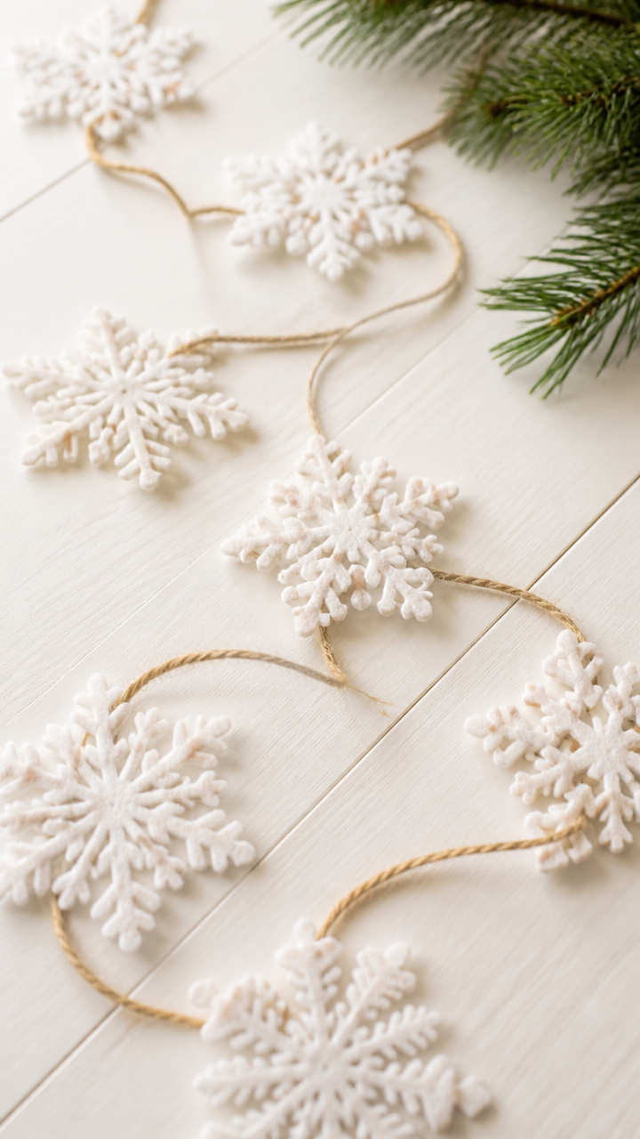 Felt Snowflake Garland