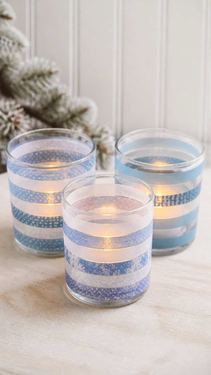 Washi Tape Candle Holders