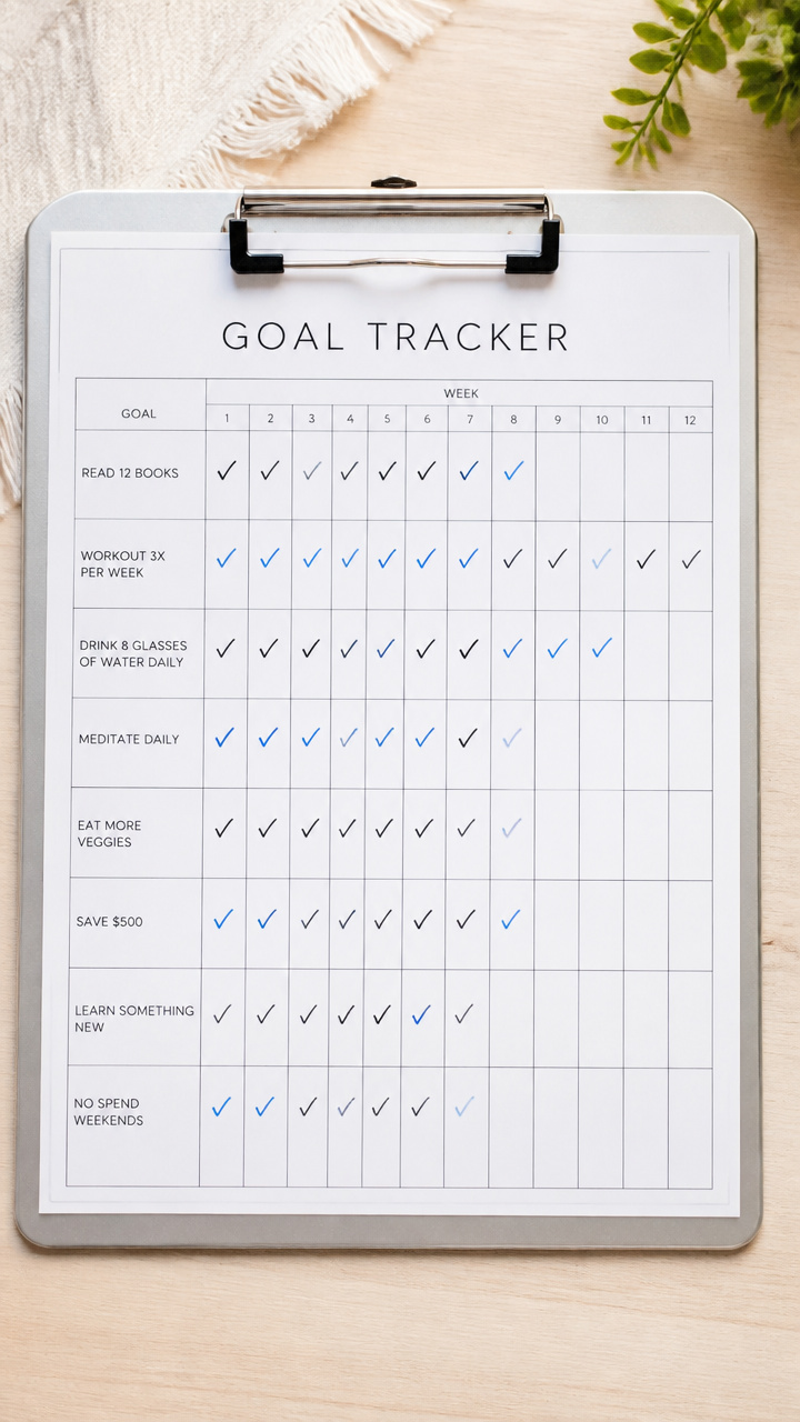 Goal Tracker Wall Chart