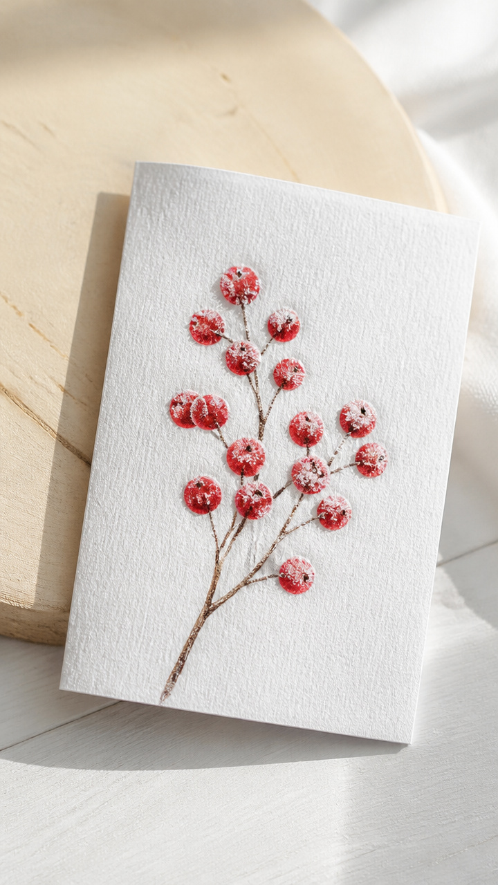 Frosted Berry Greeting Cards