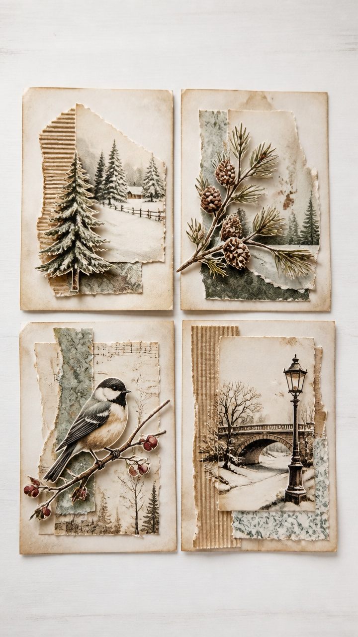 Collage Postcard Set