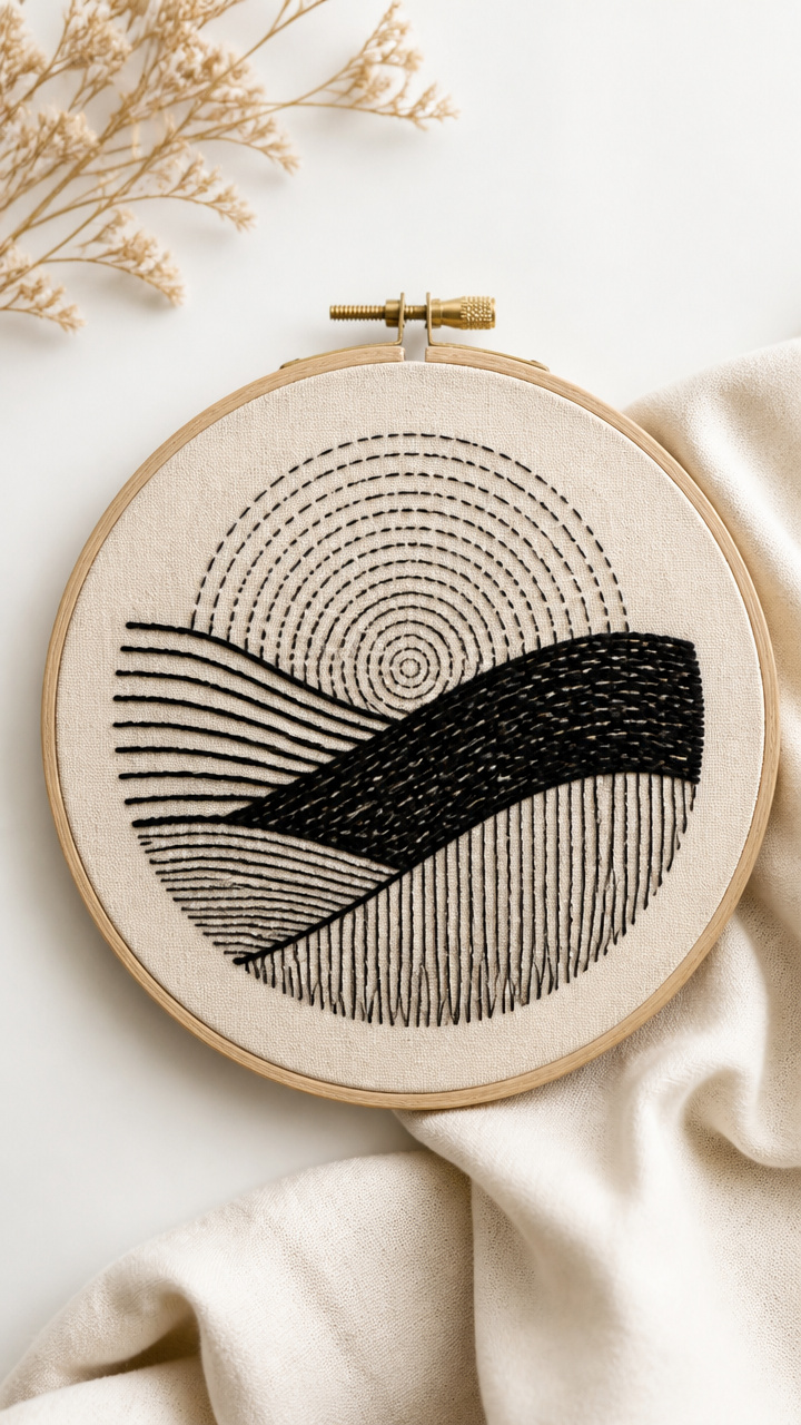 Embroidered Hoop Art