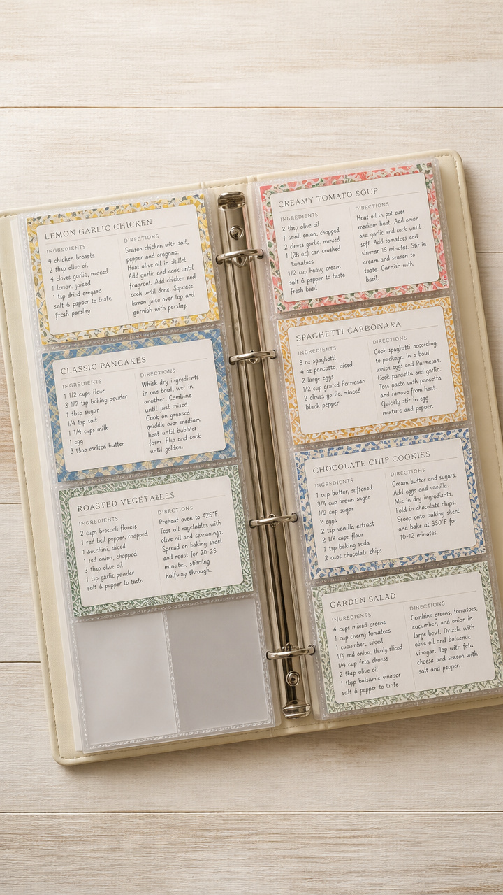 Recipe Card Binder