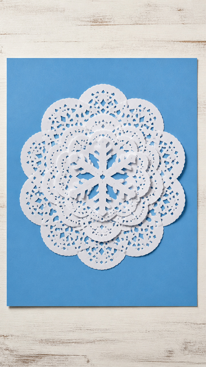 Snowflake Doily Window Display