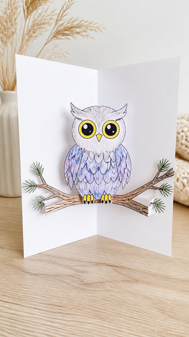 Snowy Owl Folding Card