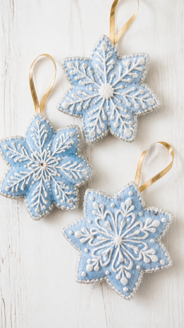 Felt Snowflake Ornaments