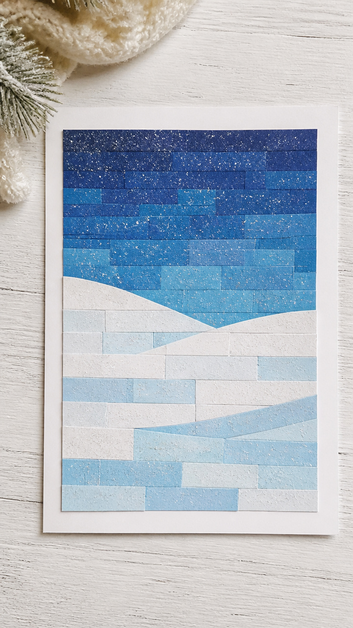 Paper Quilted Snow Scene