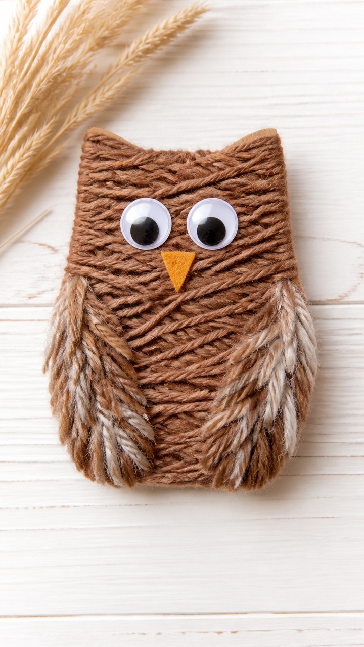 Yarn-Wrapped Owl Pals