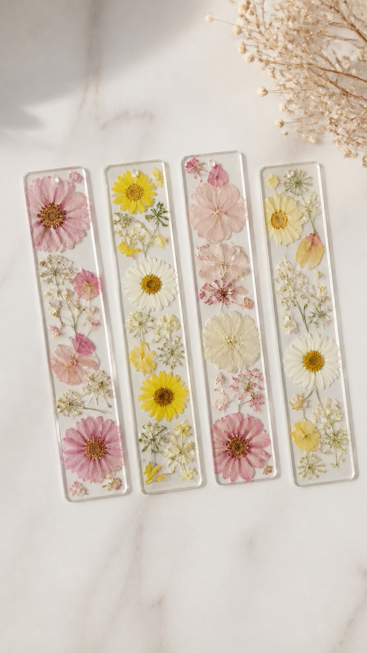 Pressed Flower Bookmarks