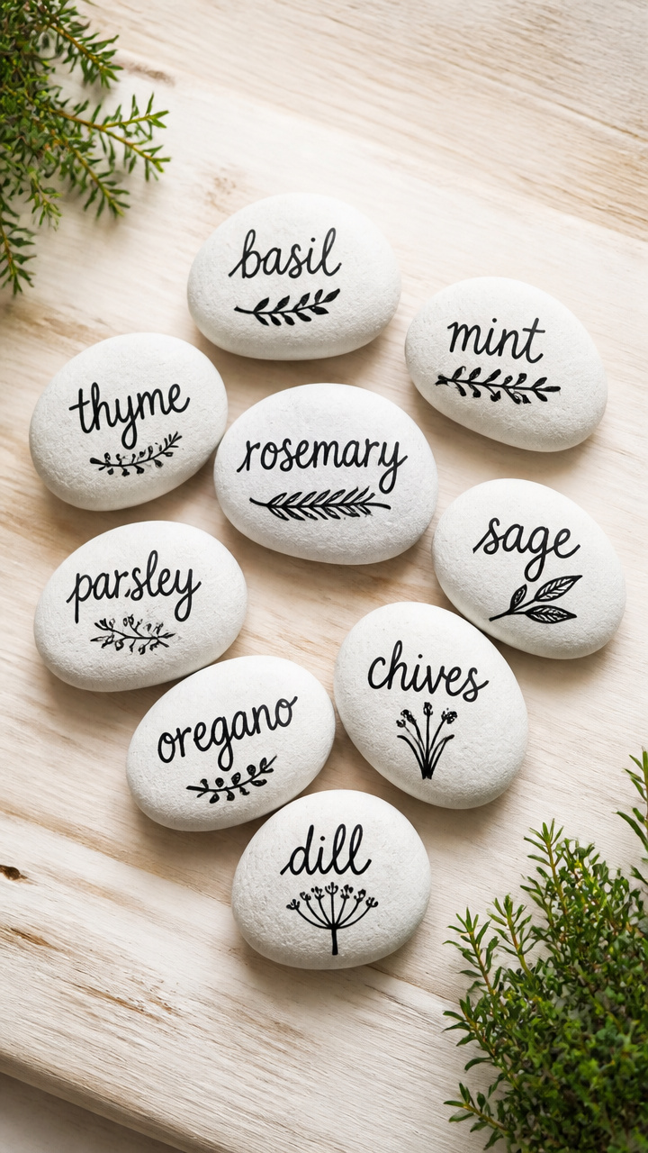 Painted Rock Garden Markers