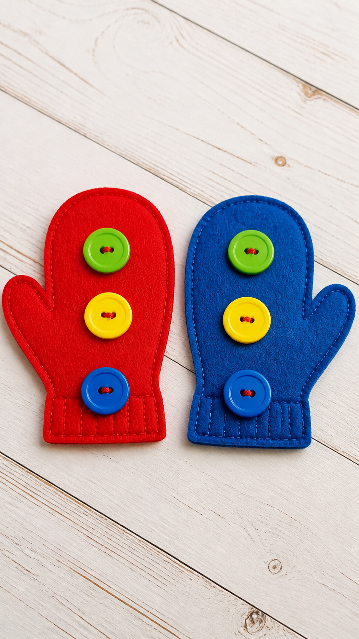 Button Mitten Matching