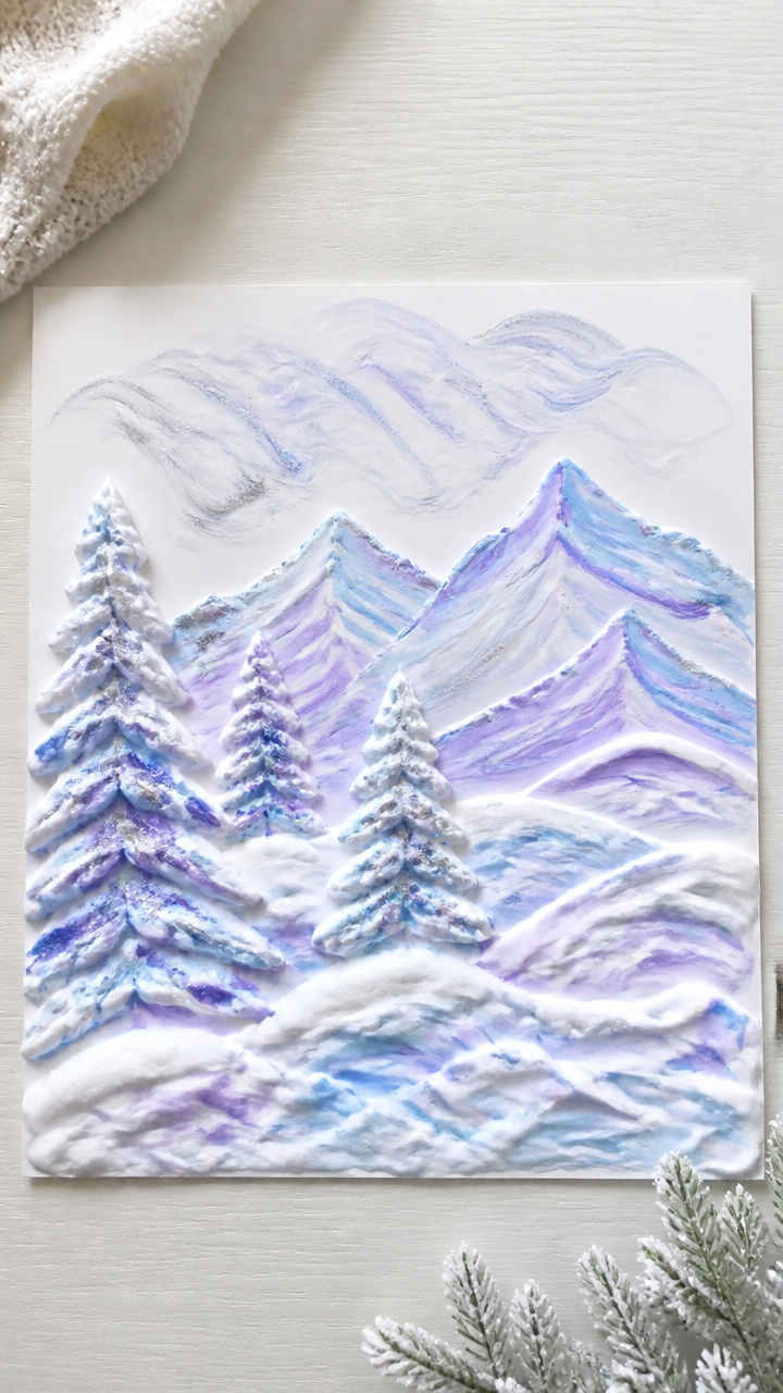 Shaving Cream Snow Paintings