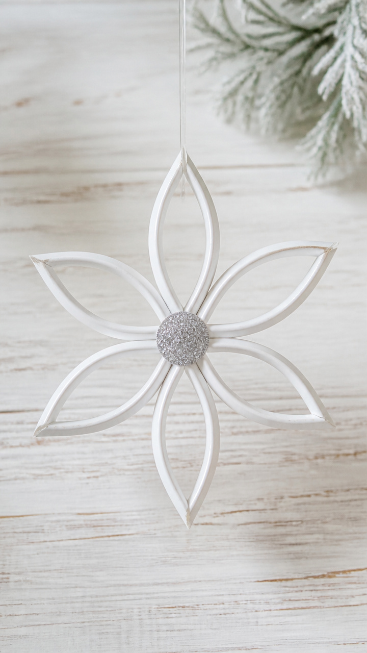 Cardboard Tube Snowflakes