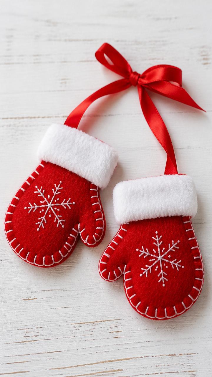 Felt Mitten Ornaments