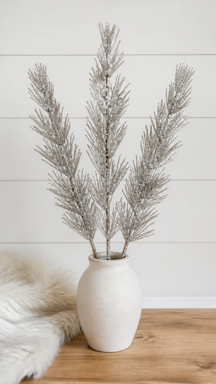 Glitter Pine Branches