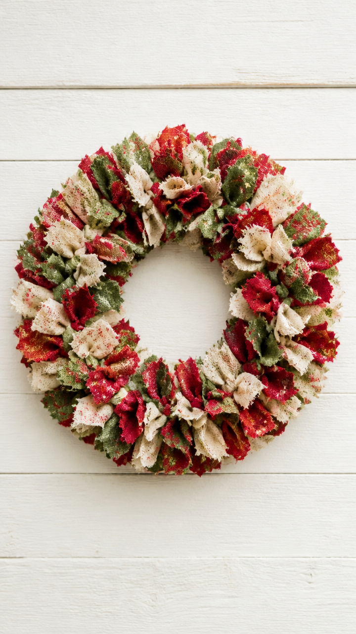 Fabric Scrap Wreath
