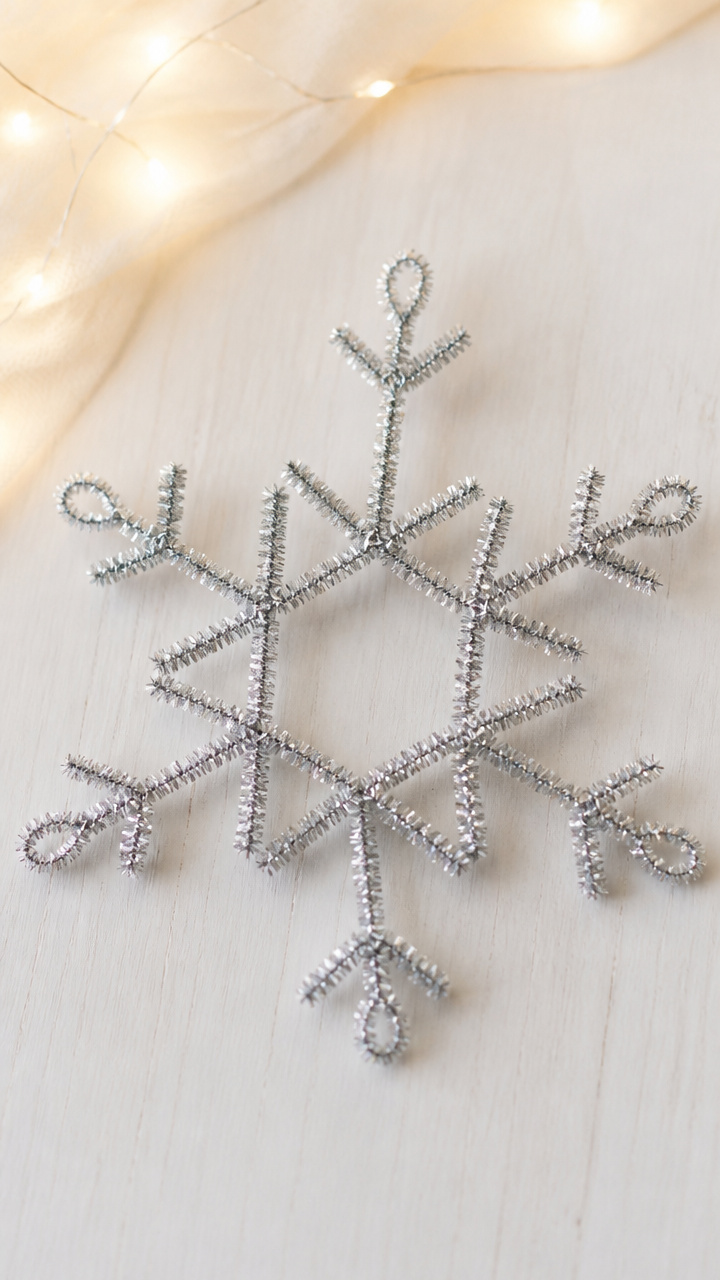 Pipe Cleaner Snowflakes
