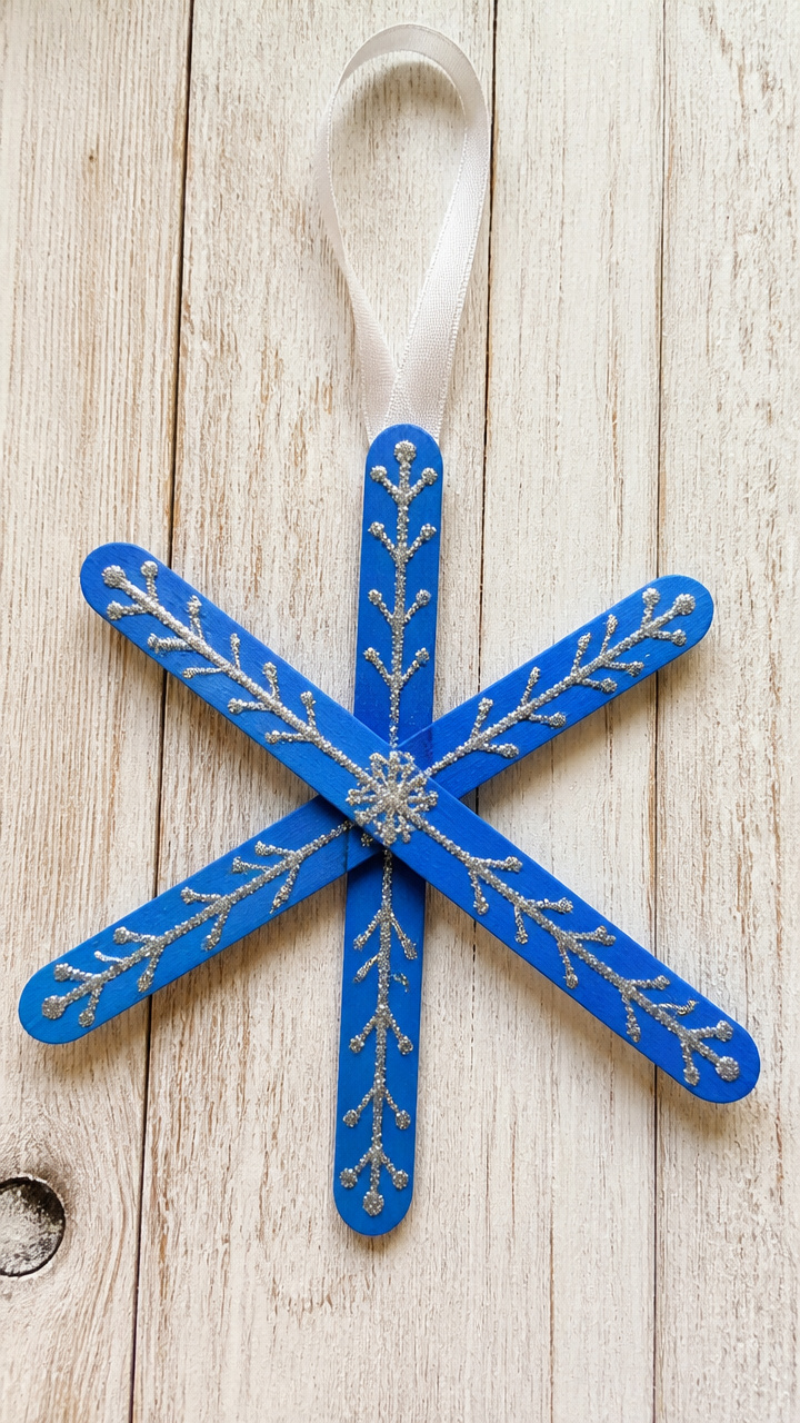 Popsicle Stick Snowflakes