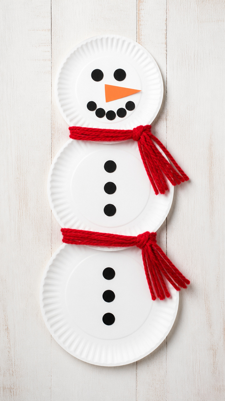 Paper Plate Snowmen