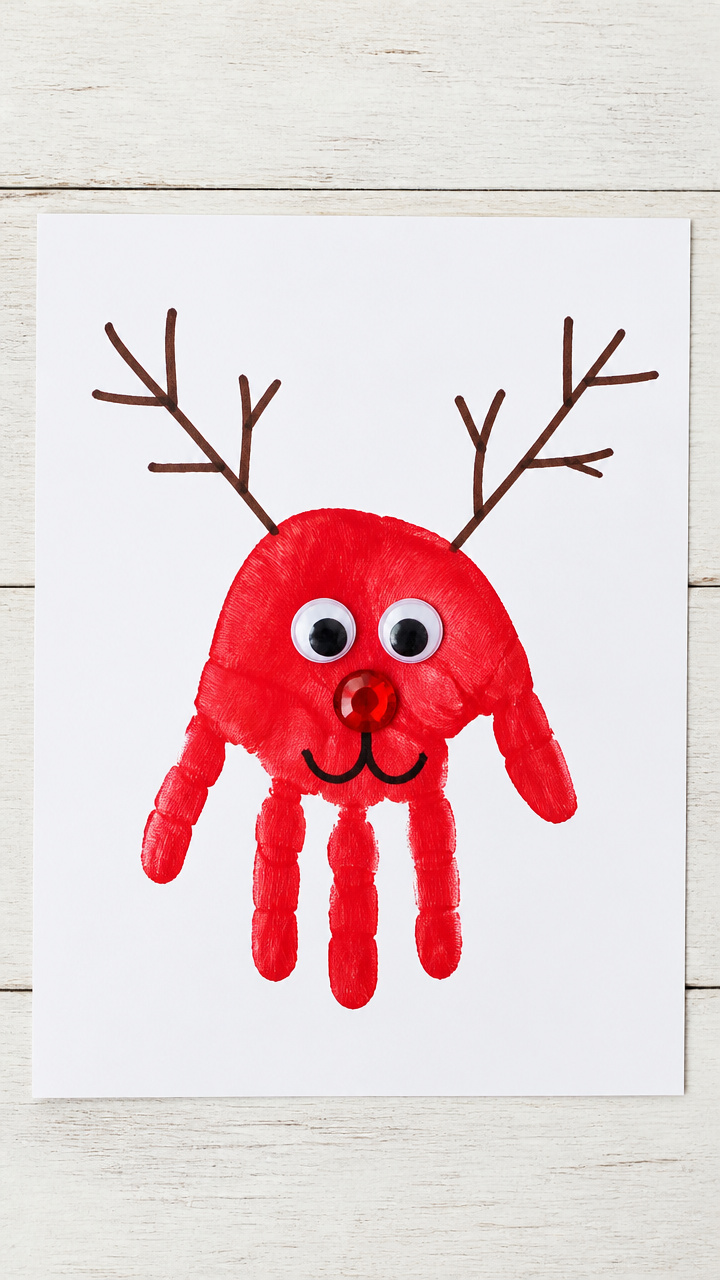 Handprint Reindeer Art