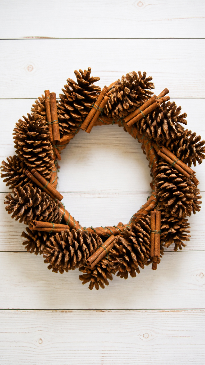 Pinecone and Cinnamon Wreath