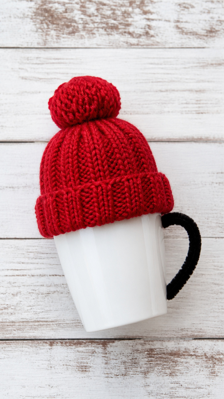 Knit Hat Mug Wreath