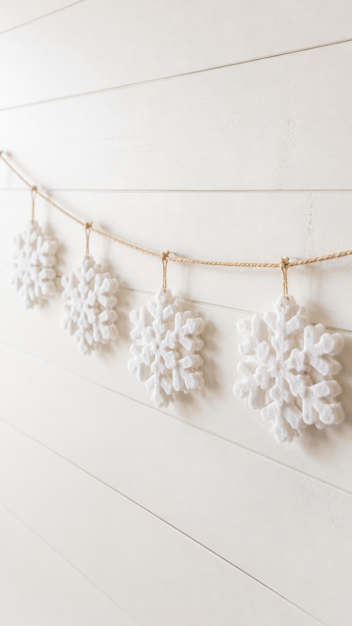 Felt Snowflake Garland
